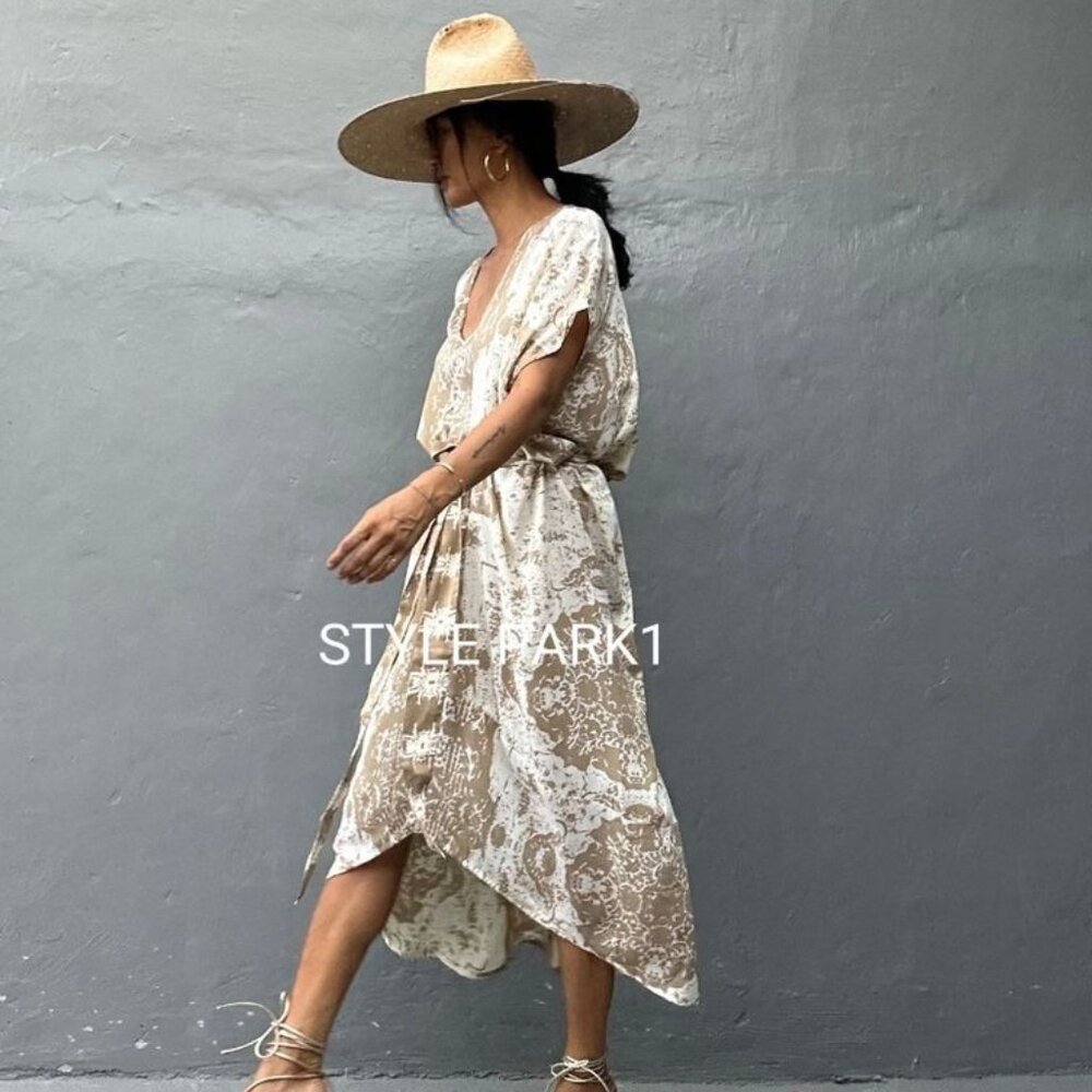 Boho Maxi Dress with Tie